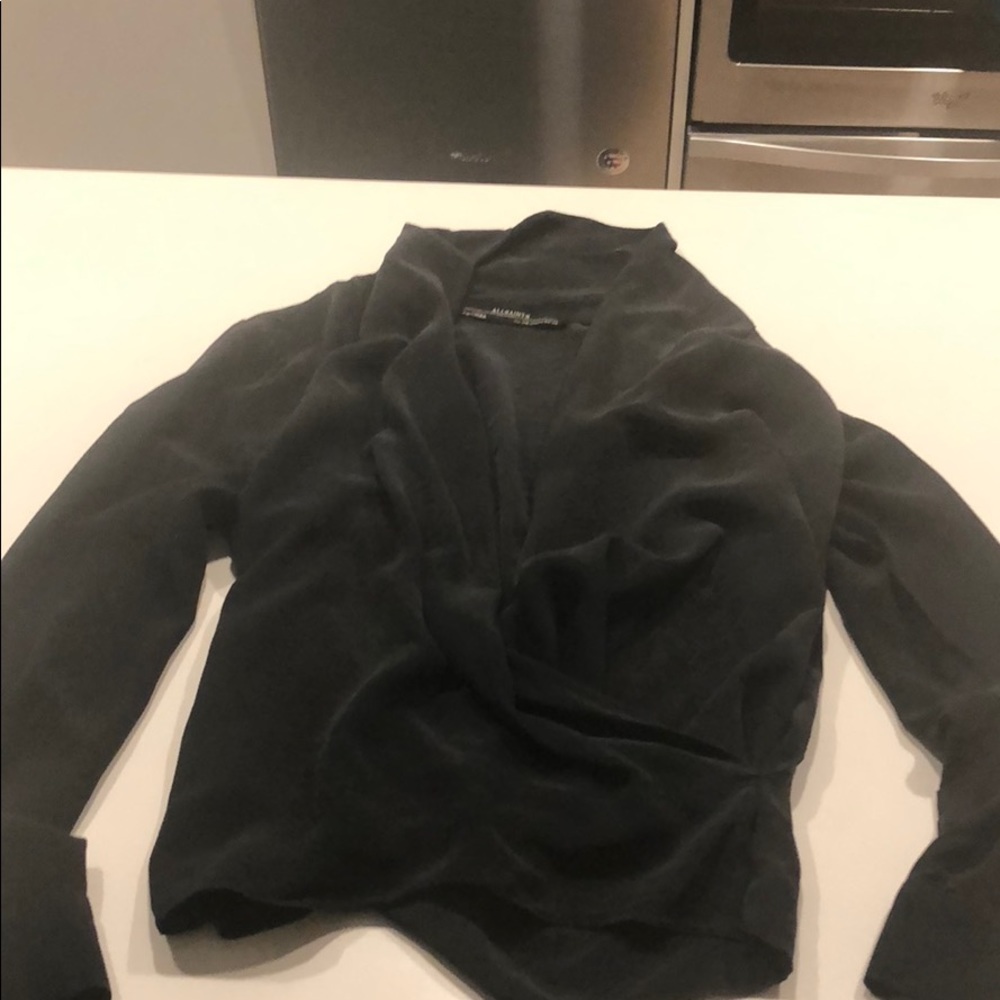 Silk all saints long sleeve top